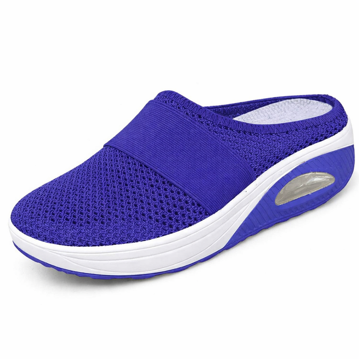 Schena - Pantofi Tip Mule cu Platformă Din Plasă Fără șireturi