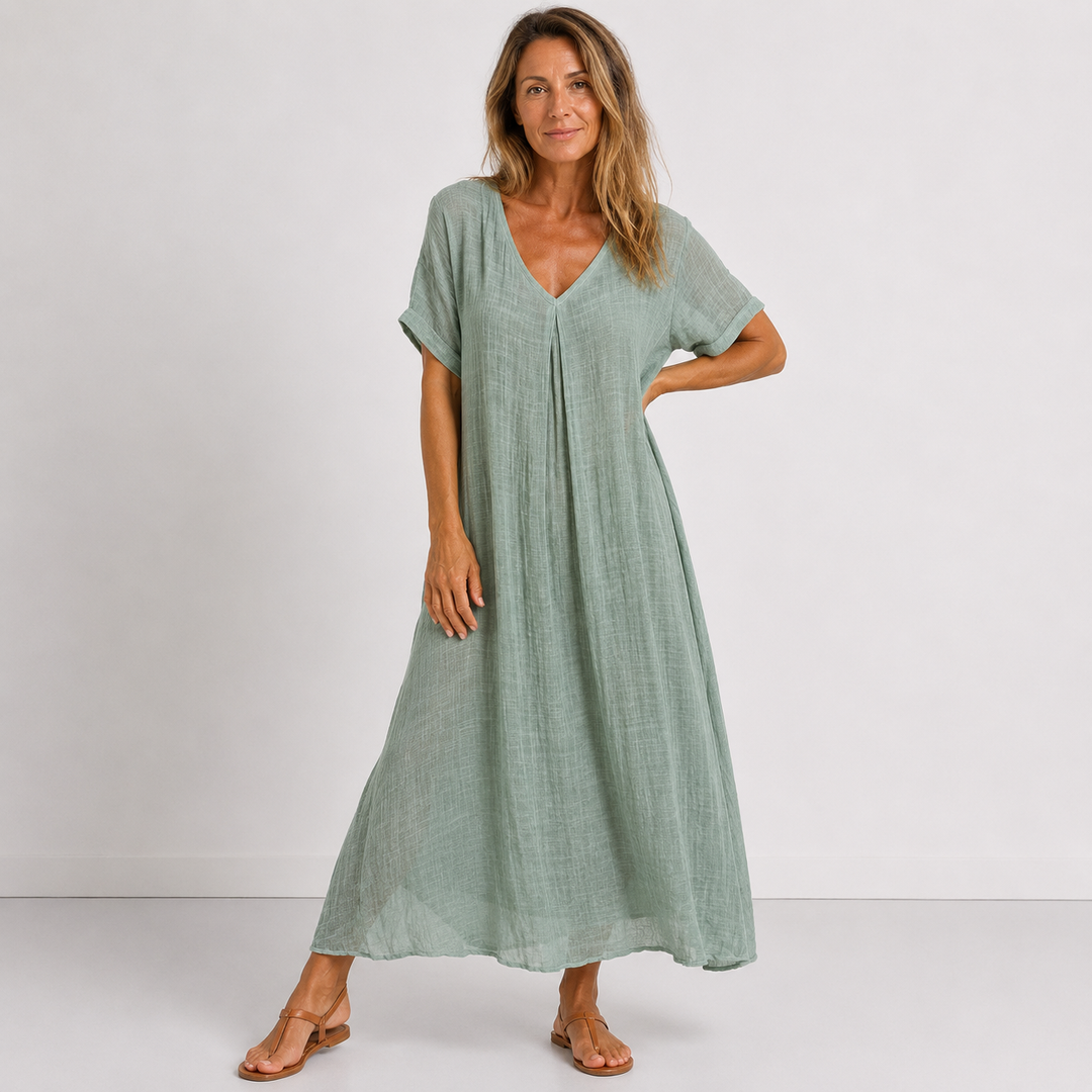 Julessa - Rochie Maxi Cu Croi Fluid