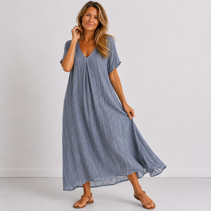 Julessa - Rochie Maxi Cu Croi Fluid
