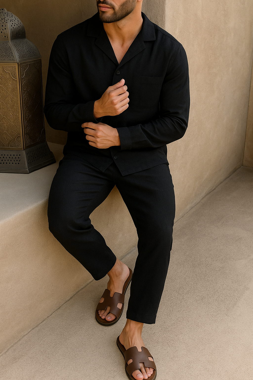 Donato - Set Casual din Două Piese cu Mâneci Lungi