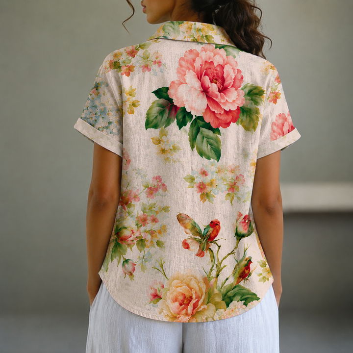 Aurevia - Bluză Cu Imprimeu Floral Vintage