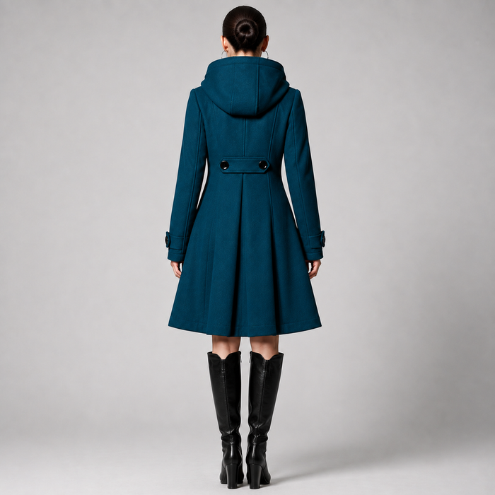 Khadidja - Double Breasted Hooded Coat