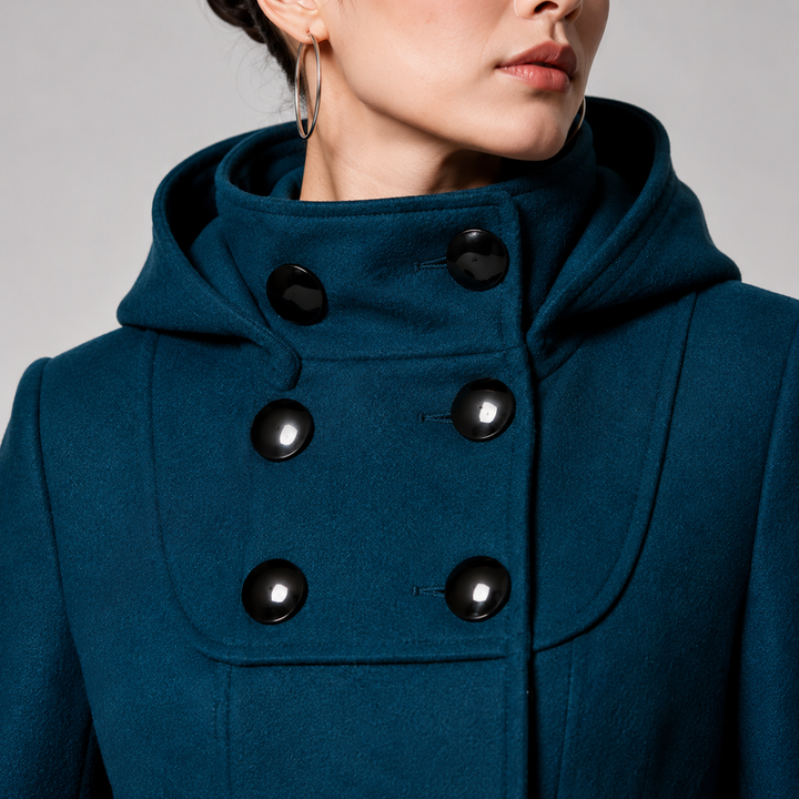 Khadidja - Double Breasted Hooded Coat