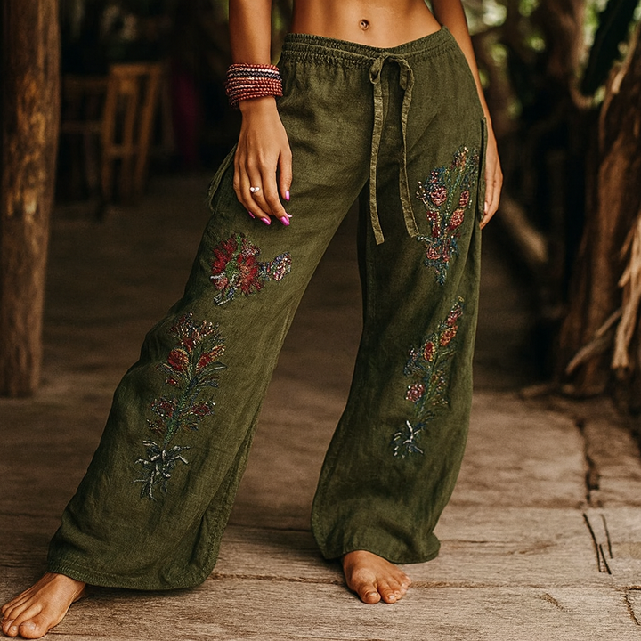 Gladys - Pantaloni Confortabili De yoga în Stil Boem
