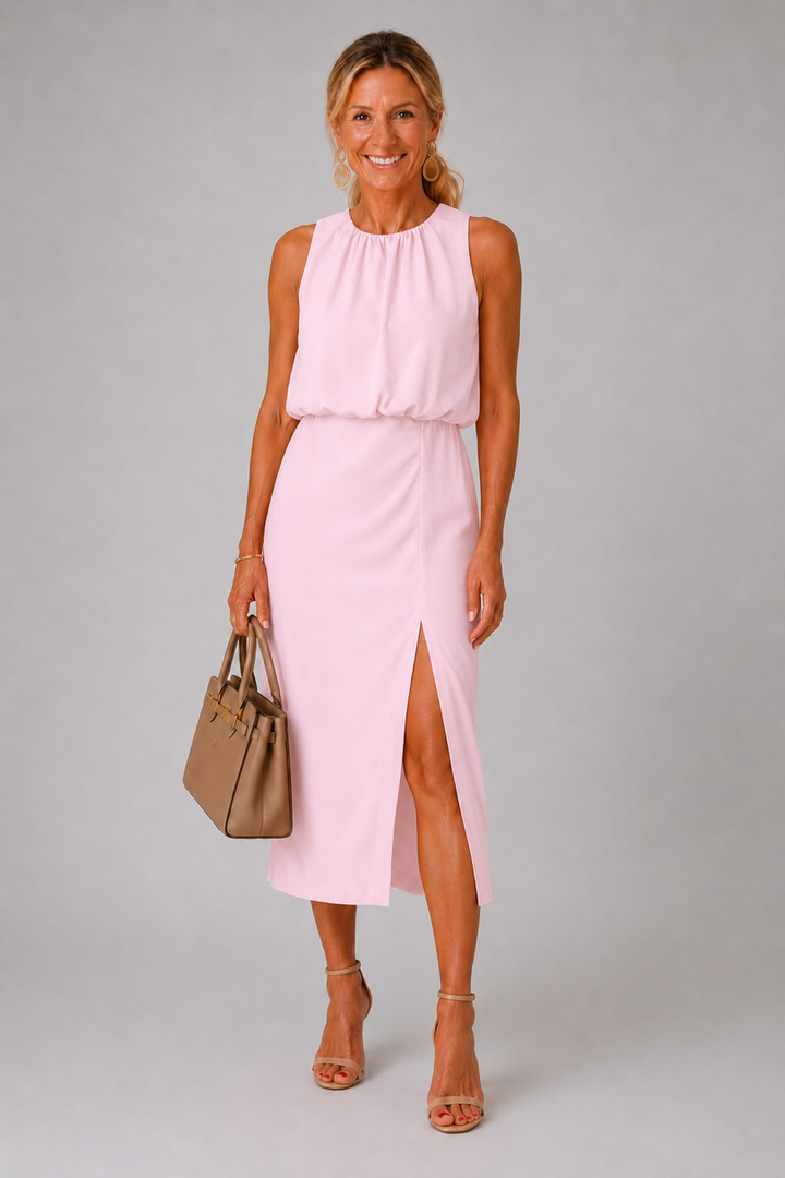 Antoinette – Rochie Middi cu Fante Laterale