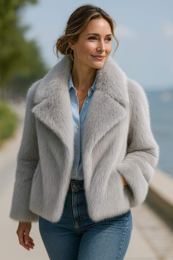 Quaithe - Palton Oversized Din Blană Moale