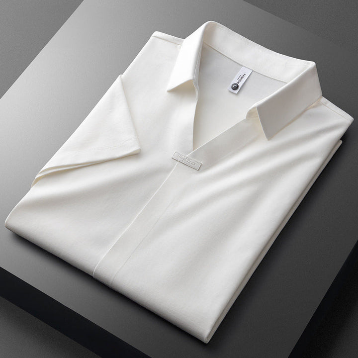 Jeorge - Tricou Polo Din Bumbac Si Mătase, Cu Eleganță
