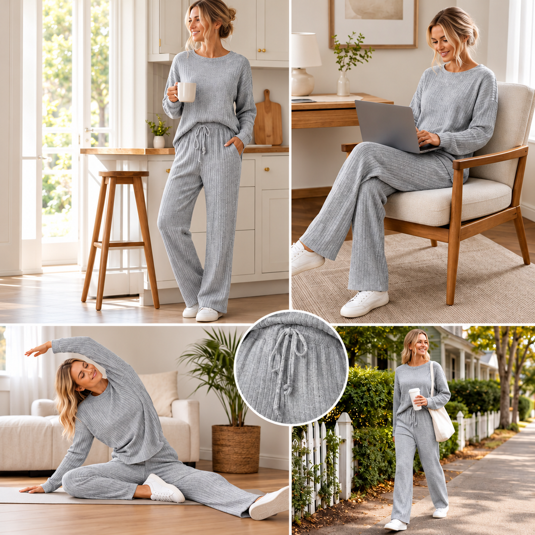 Lesana – Set Sportiv Din Două Piese, Cu Dungi