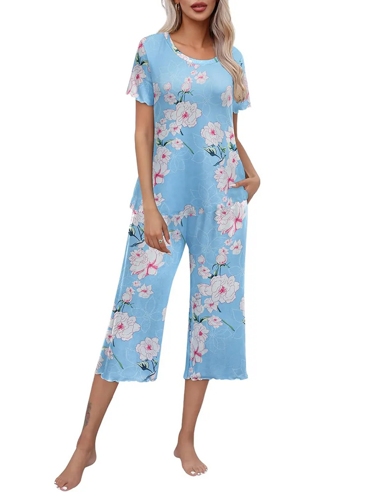 Rashini - Pijamă Casual cu Imprimeu