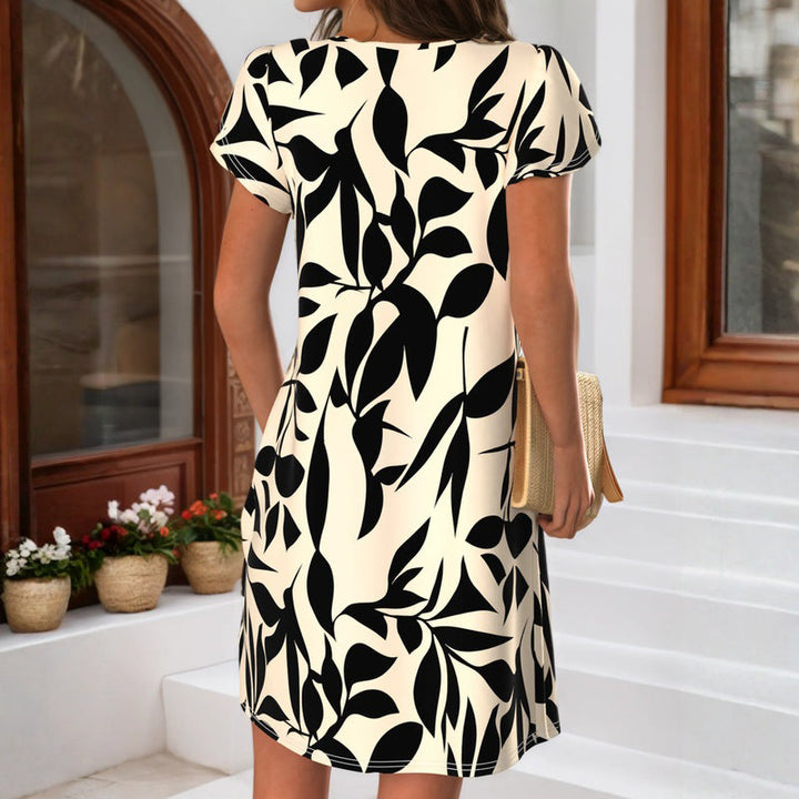 Emaria - Rochie Mini Cu Imprimeu De Frunze