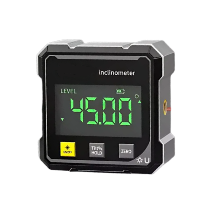 AngleMaster - Inclinometru Digital Magnetic cu Laser Din Mătase
