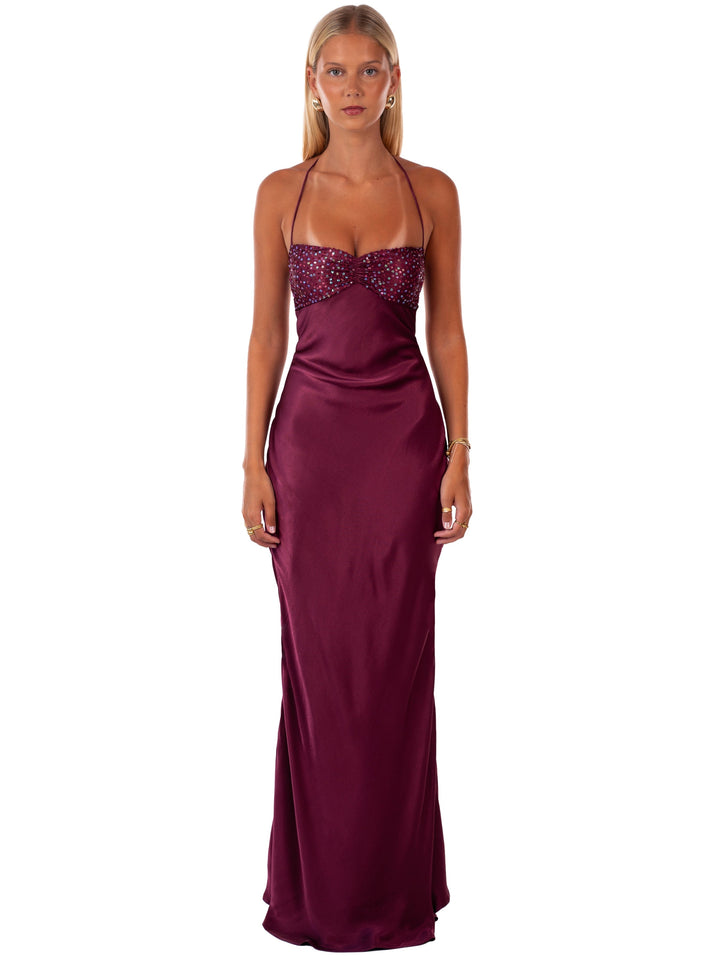 Nilysha - Rochie maxi elegantă fără mâneci