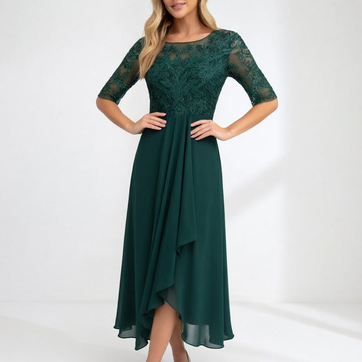 Zerda – Rochie Midi Elegantă Din Dantelă