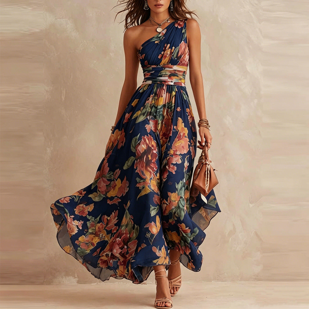 Lesena - Rochie Maxi Elegantă Cu Imprimeu Floral