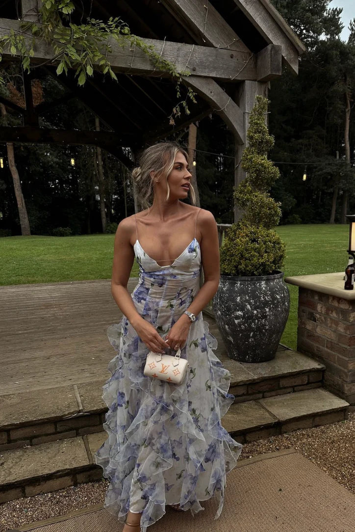 Mikayla - Rochie Elegantă Cu Volane