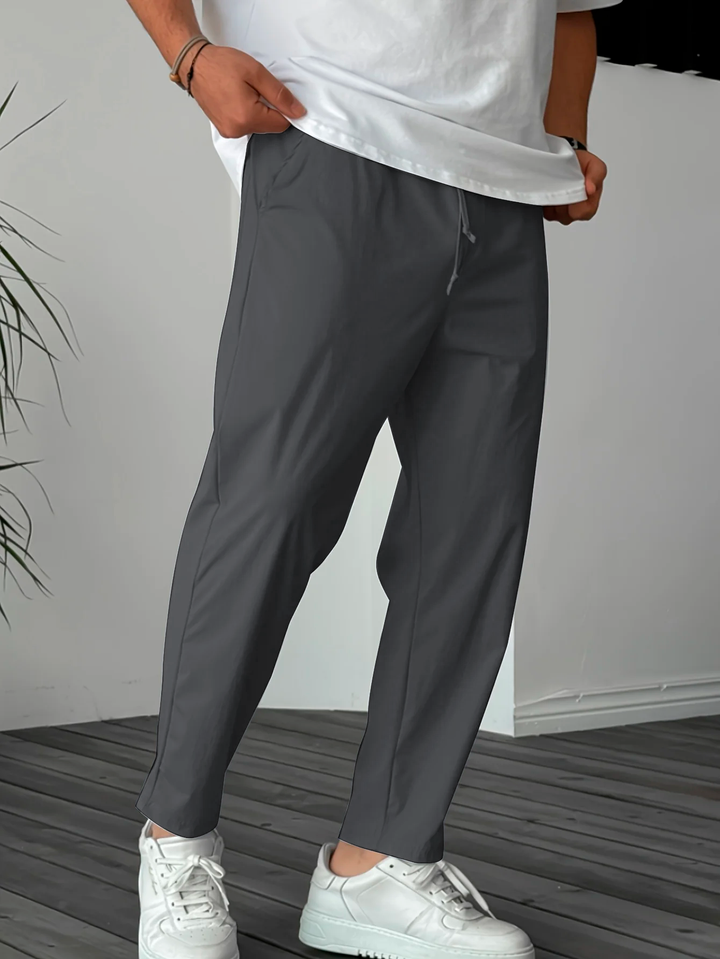 Blewett - Pantaloni Eleganți Conici Cu Snur