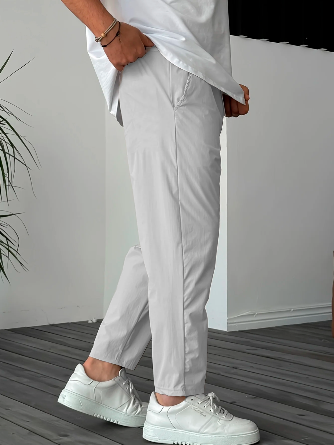 Blewett - Pantaloni Eleganți Conici Cu Snur
