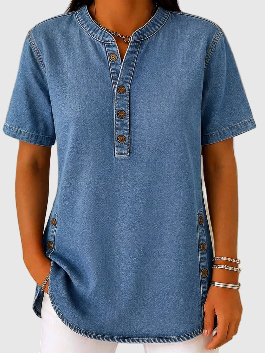 Julina – Bluză Din Denim Cu Croială Largă