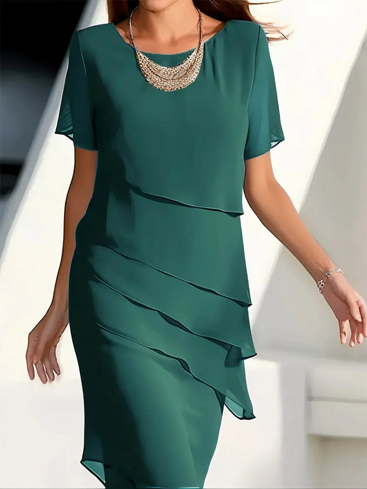 Albane - Rochie Din șifon Transfrontalier