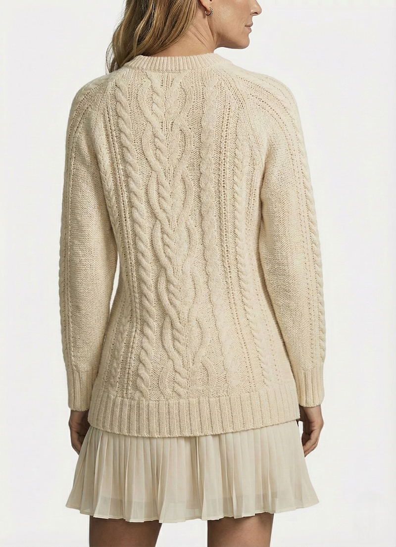 Dilin - Rochie Tricotată Cu Model Impletit