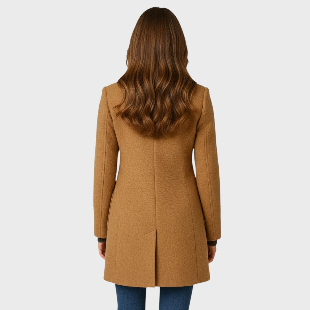 Ellarose – Palton Elegant Din Lână, Cu Nasturi