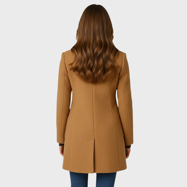 Ellarose – Palton Elegant Din Lână, Cu Nasturi