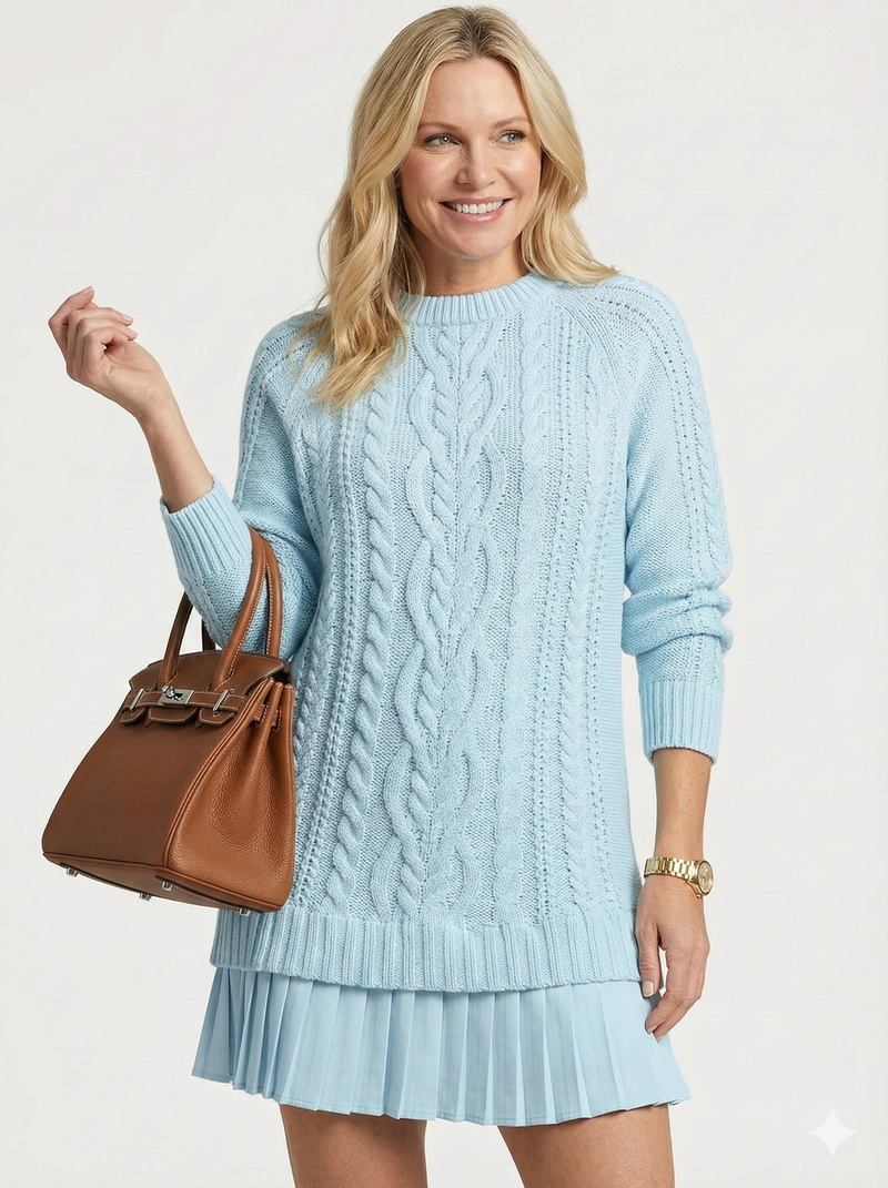Dilin - Rochie Tricotată Cu Model Impletit