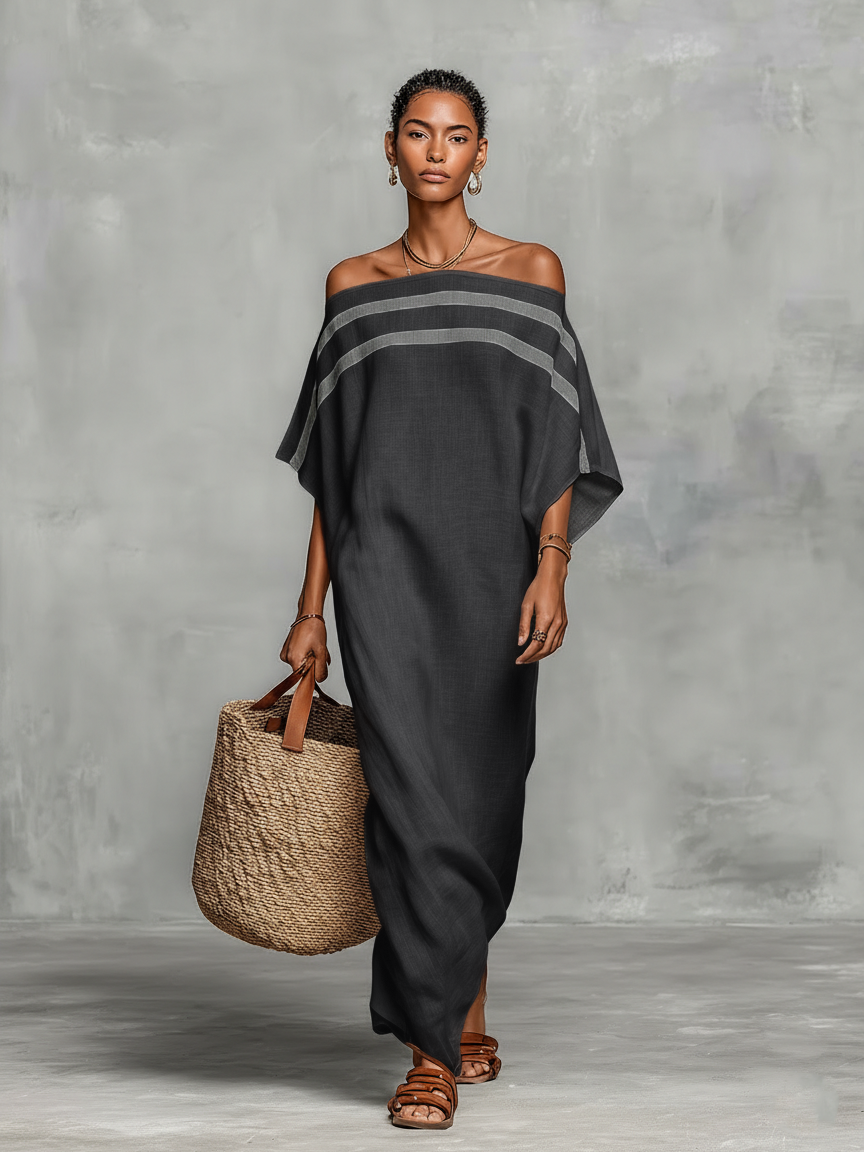 Vilina - Rochie Lungă Minimalistă Din In