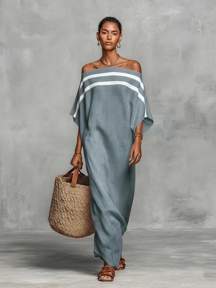 Vilina - Rochie Lungă Minimalistă Din In