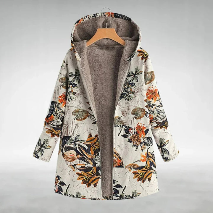 Panida - Jachetă Elegantă Din Fleece Cu Model Floral
