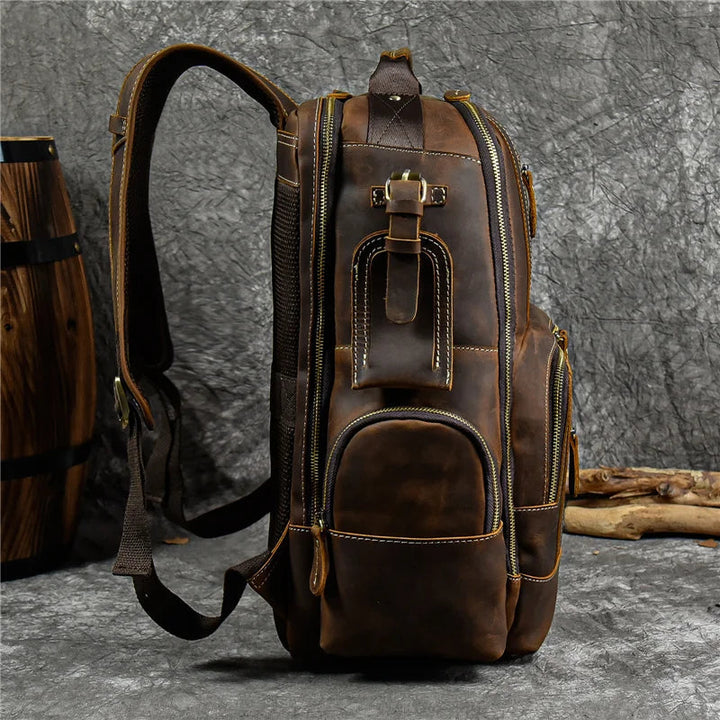 SummitCarry - Rucsac De Călătorie Din Piele De Vacă Vintage