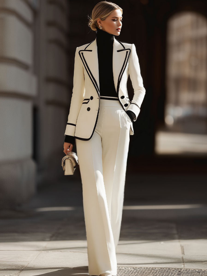 Kaushini - Costum Din Două Piese cu Pantaloni largi