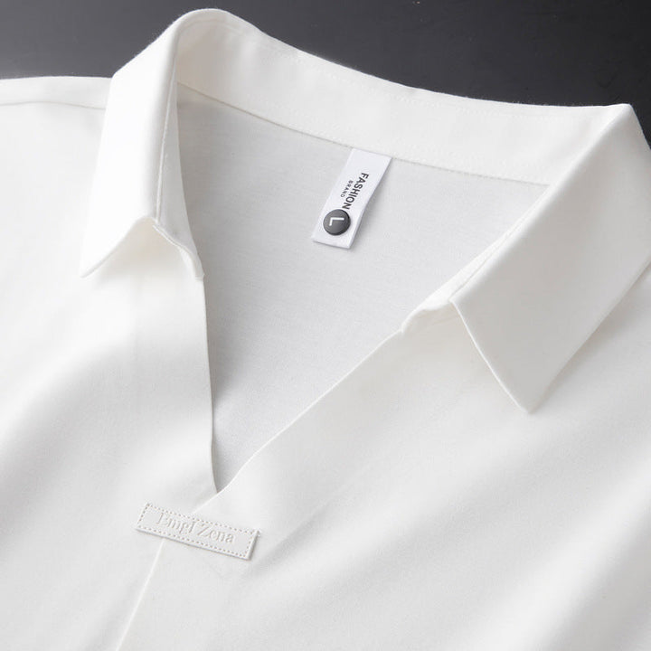 Jeorge - Tricou Polo Din Bumbac Si Mătase, Cu Eleganță