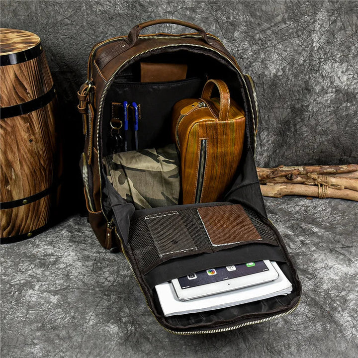 SummitCarry - Rucsac De Călătorie Din Piele De Vacă Vintage
