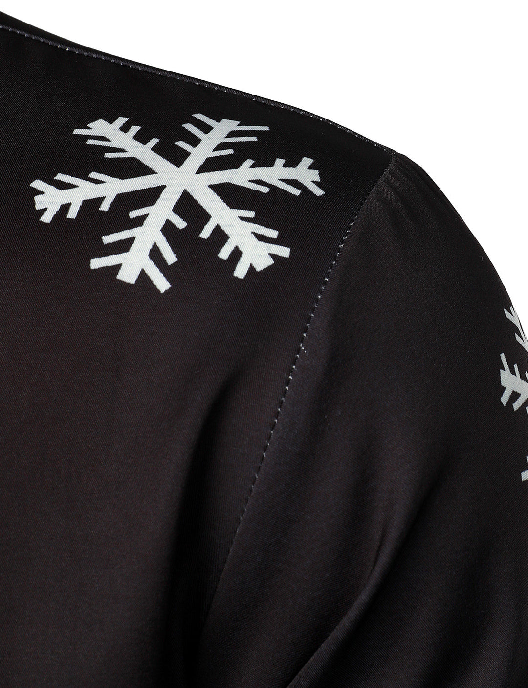 Mathan - Cămașă neagră cu Mâneci Lungi și Nasturi Pentru Bărbați, cu Imprimeu Amuzant cu Moș Crăciun