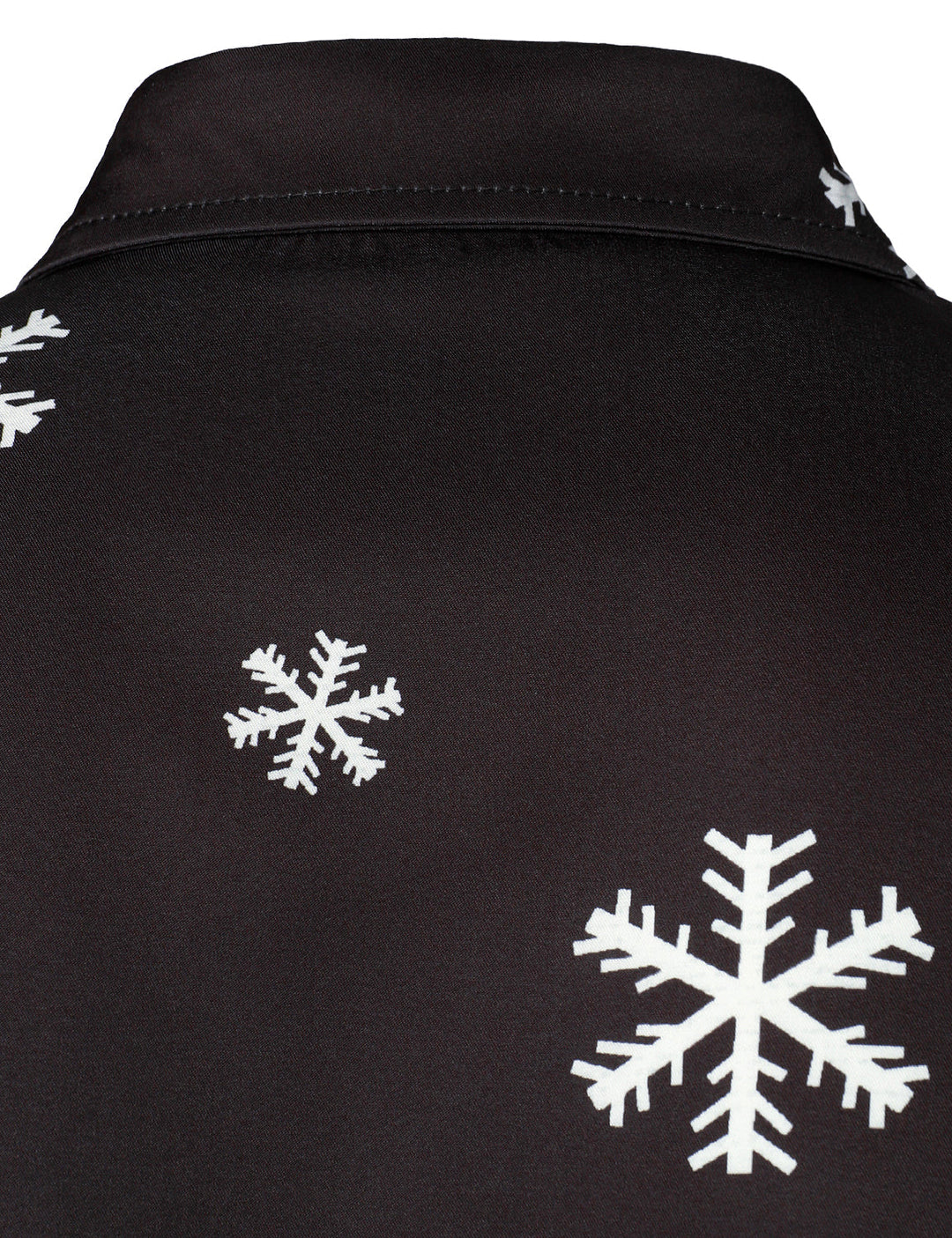 Mathan - Cămașă neagră cu Mâneci Lungi și Nasturi Pentru Bărbați, cu Imprimeu Amuzant cu Moș Crăciun