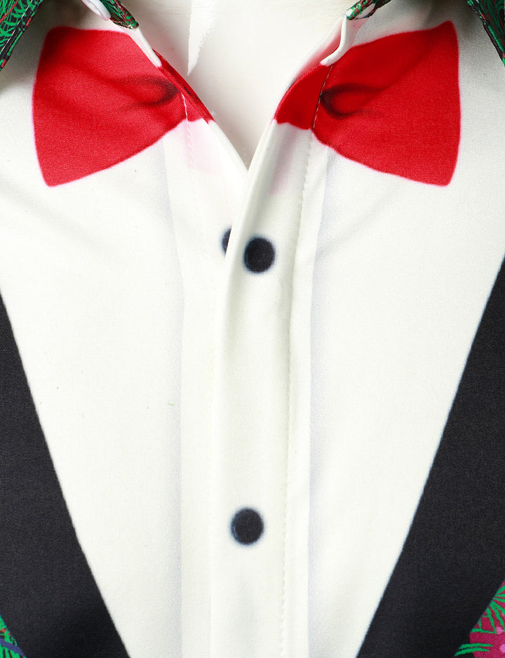 Gason - Cămașă cu mâneci lungi Pentru Bărbați, cu Imprimeu Camuflaj brad de Crăciun, Croială Normală, Tinută Tematică