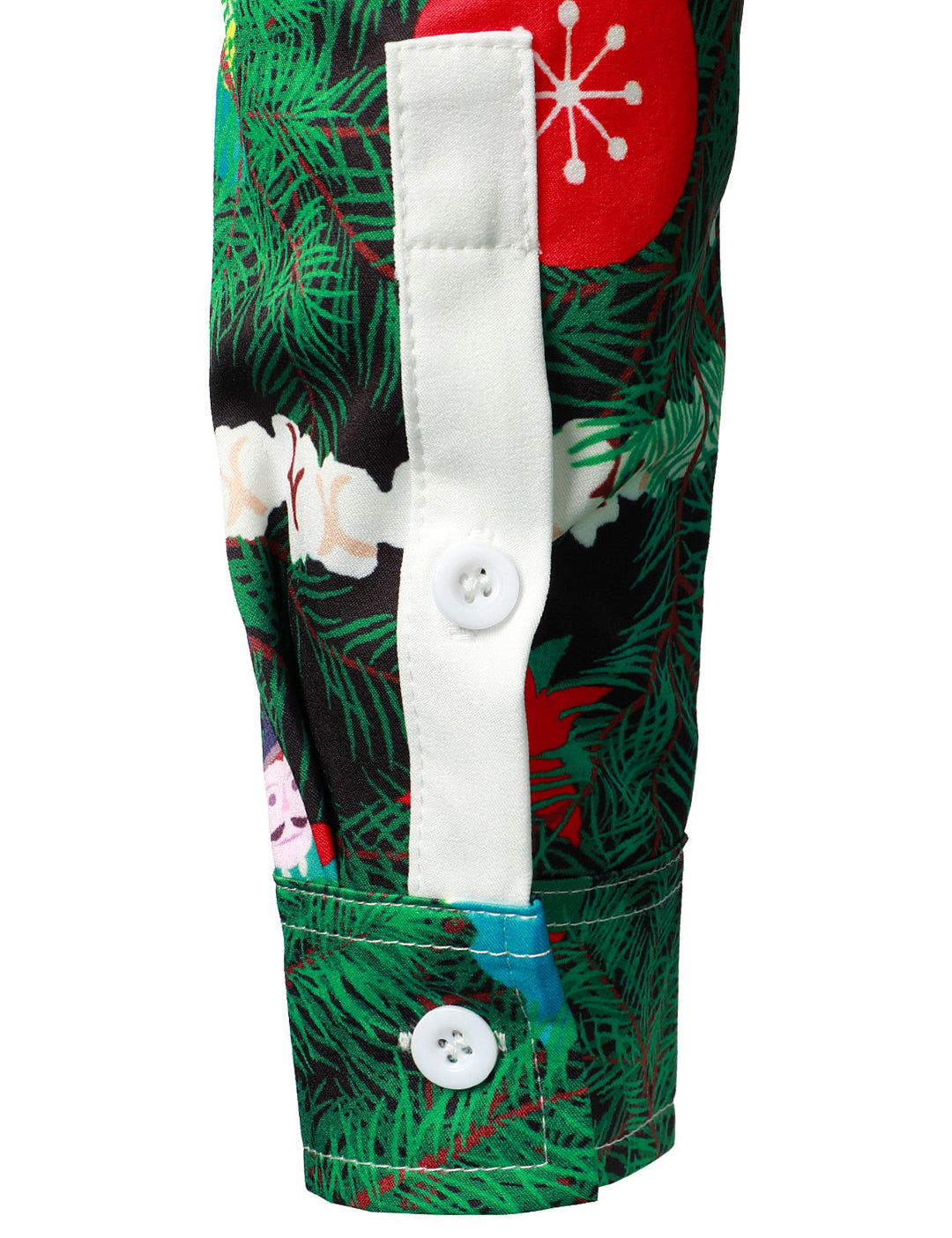 Gason - Cămașă cu mâneci lungi Pentru Bărbați, cu Imprimeu Camuflaj brad de Crăciun, Croială Normală, Tinută Tematică