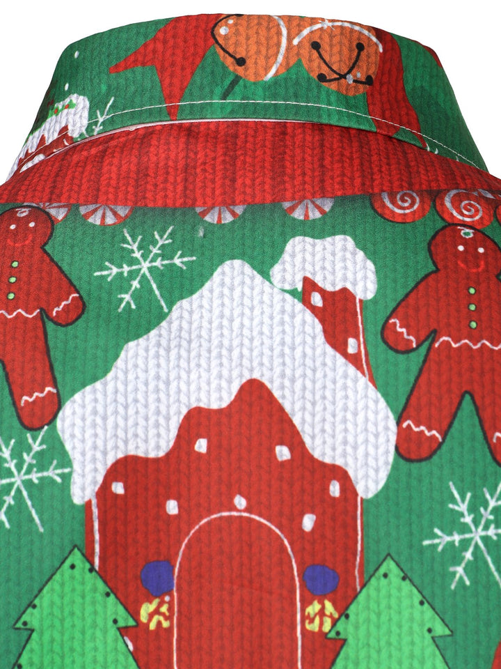 Grant - Costum amuzant de Crăciun Pentru Bărbați, cămașă Urâtă cu mâneci Lungi Pentru Petrecerea de Sărbători