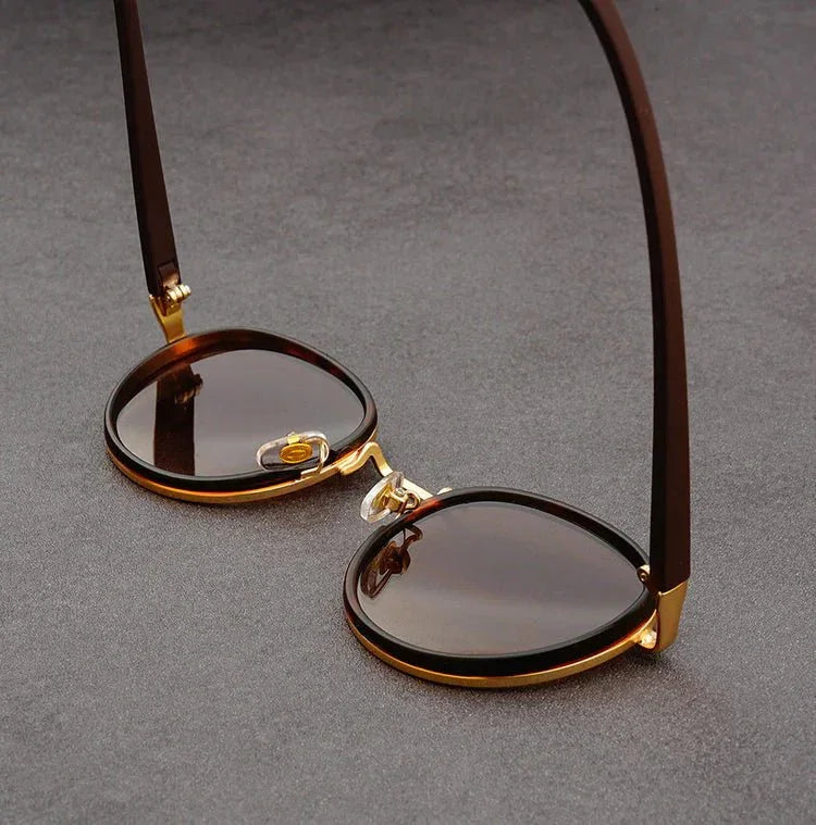 NoirGlow - Ochelari de Soare Circulari Luxe Eclipse