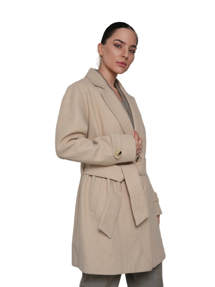 Iseult - Palton Elegant Cu Centură
