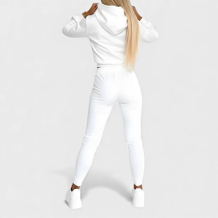 Maayan - Set Casual Format Din Hanorac cu Mâneci Lungi și Pantaloni