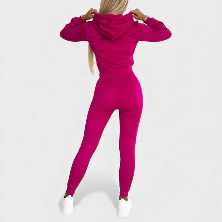 Maayan - Set Casual Format Din Hanorac cu Mâneci Lungi și Pantaloni