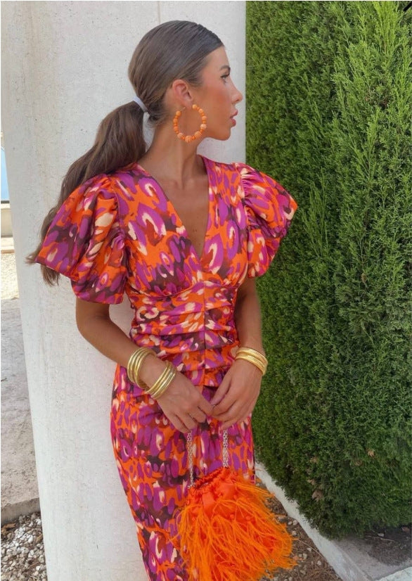 Beibhinn - Rochie Lungă Colorată