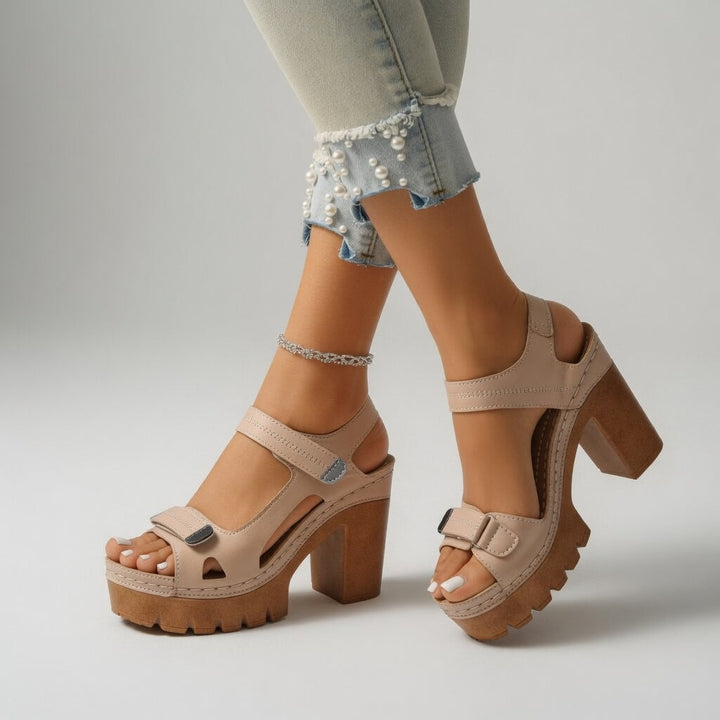 Lidya - Sandale Elegante Cu Toc Gros
