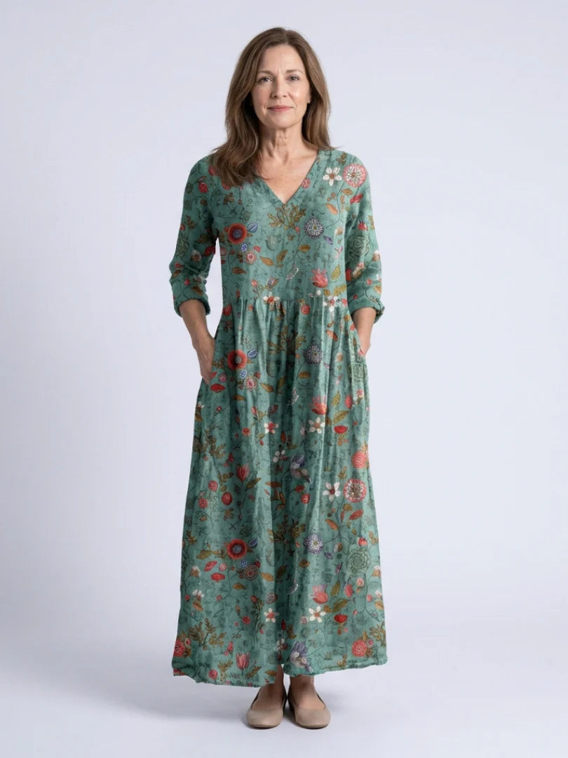 Meriana - Rochie Maxi Cu Imprimeu Floral Premium