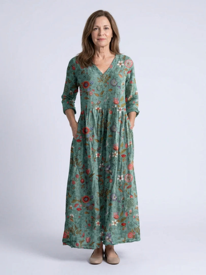 Meriana - Rochie Maxi Cu Imprimeu Floral Premium