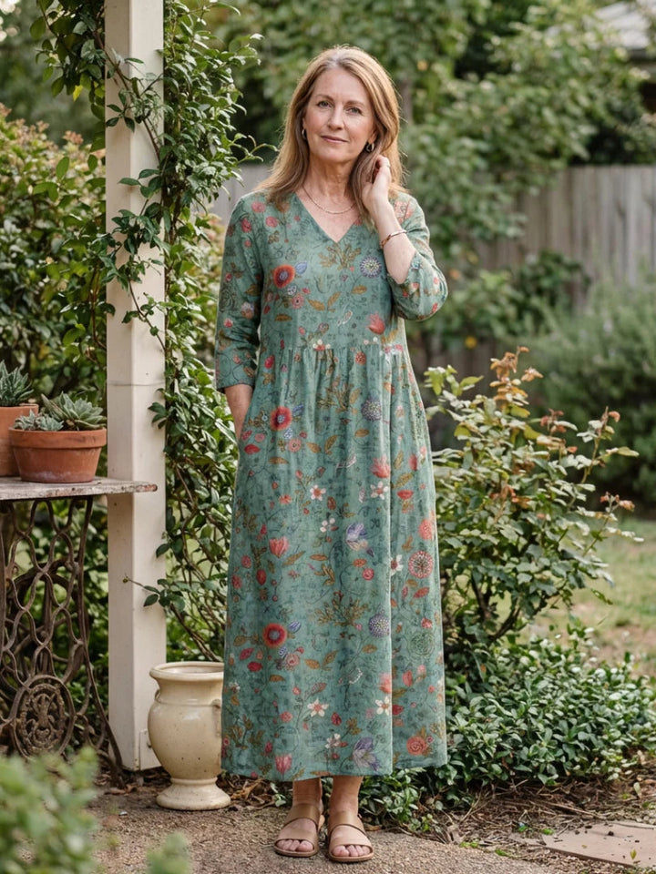 Meriana - Rochie Maxi Cu Imprimeu Floral Premium