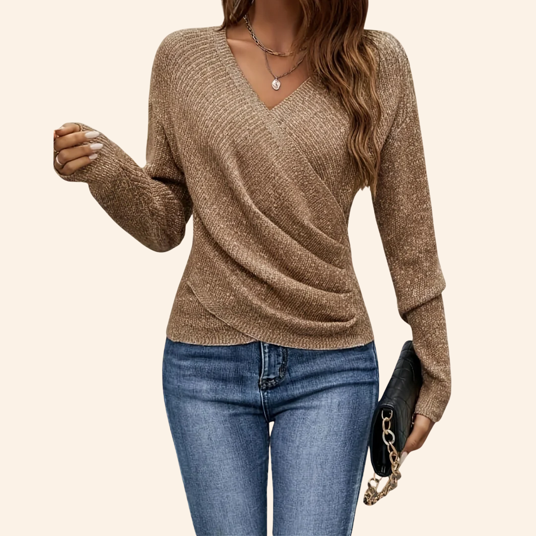 Berit - Pulover Eleganță Cu Mâneci Lungi Tricotat