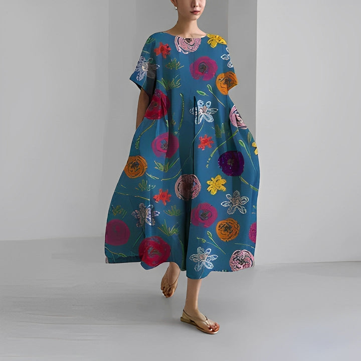 Adelia - Rochie Boemă cu Imprimeu Floral